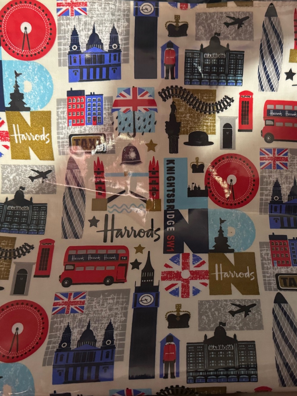 Harrods London Icon Coated Canvas Tote Bag - EUC/Unused - Picture 5 of 7